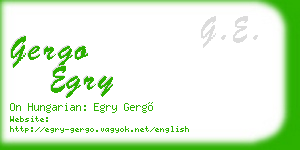 gergo egry business card